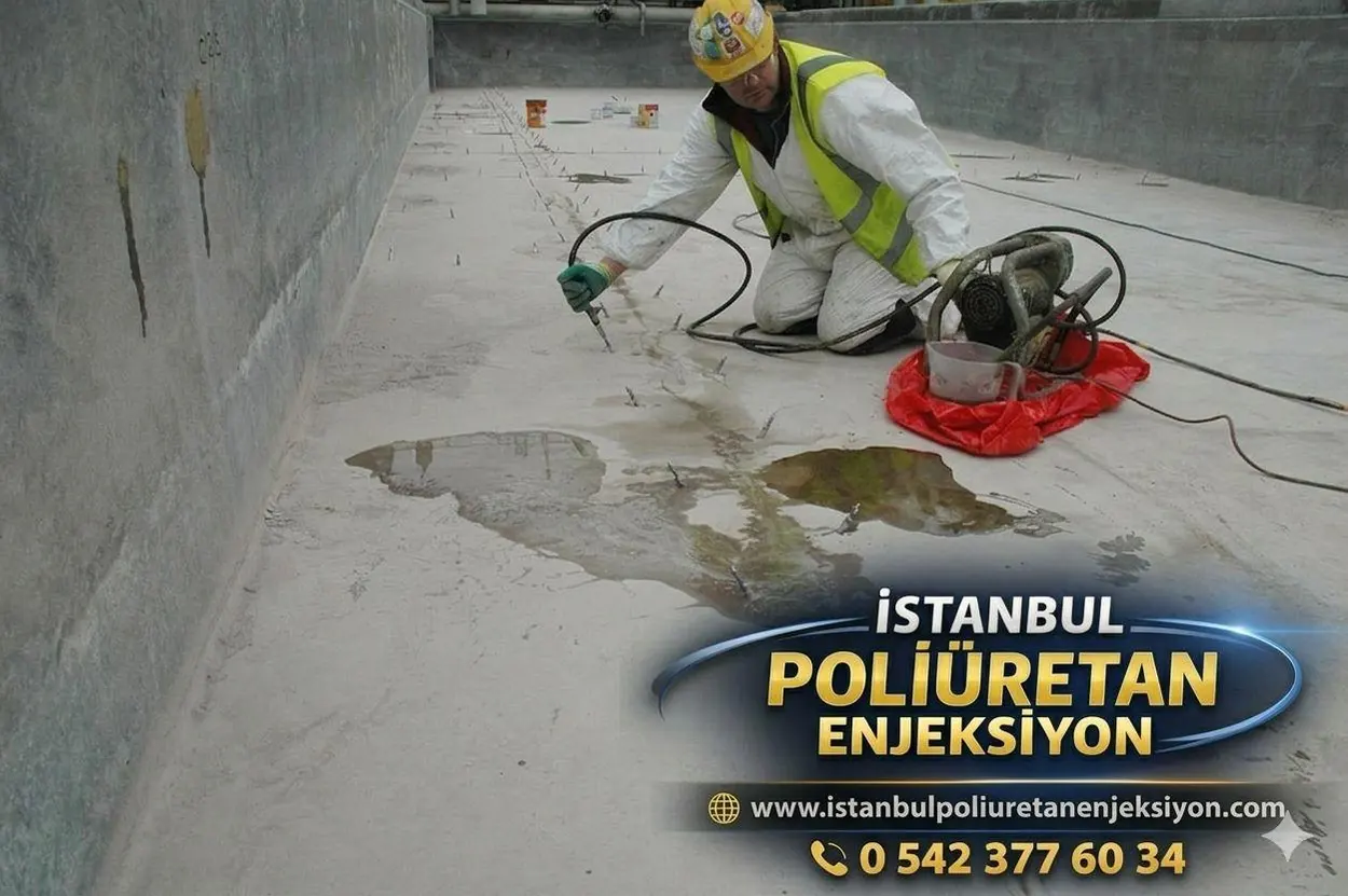 Su kaçağı enjeksiyon tamiri için uygulama görseli